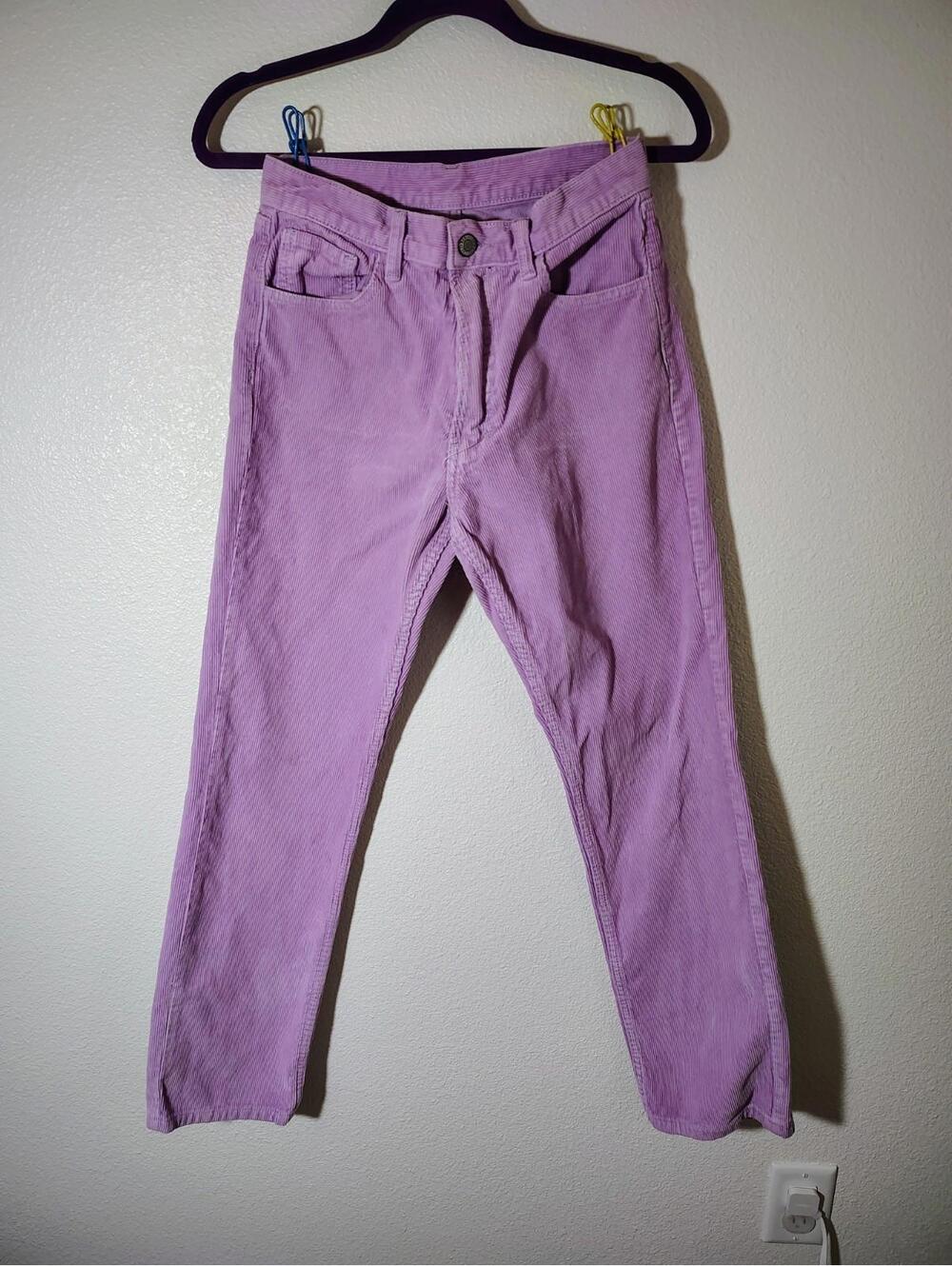 J. Galt Brandy Melville sz S lavender corduroy straight pants Cotton Boho Hippie